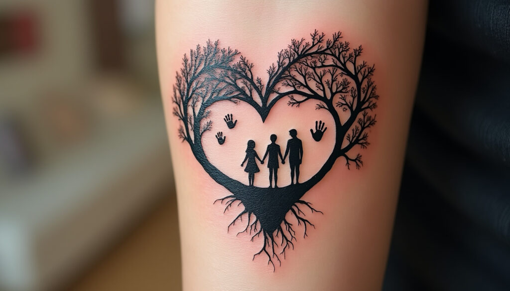découvrez comment un tatouage symbole de famille peut exprimer l'unité et l'amour éternel à travers des motifs significatifs et personnels.